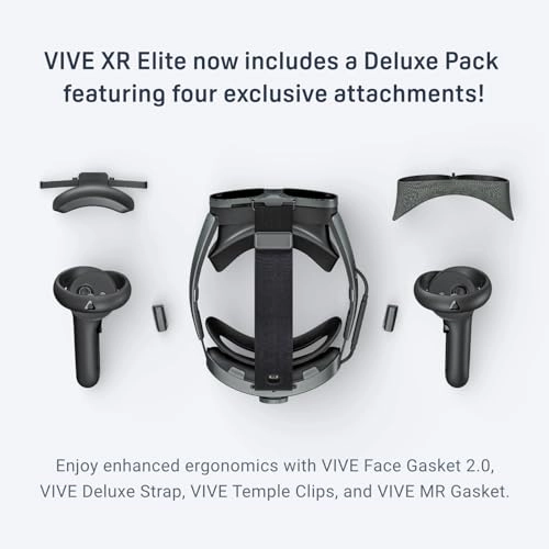 (Renewed) Vive XR Elite - Mixed Reality PC VR Headset + Controllers