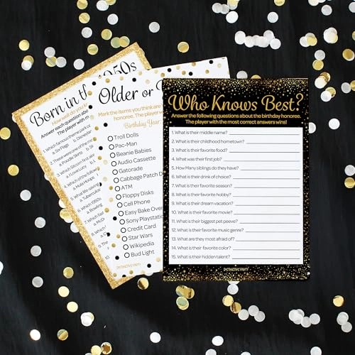 Who Knows Best - 20 cards + Older or Younger + Born in the 1950's Trivia Adult
