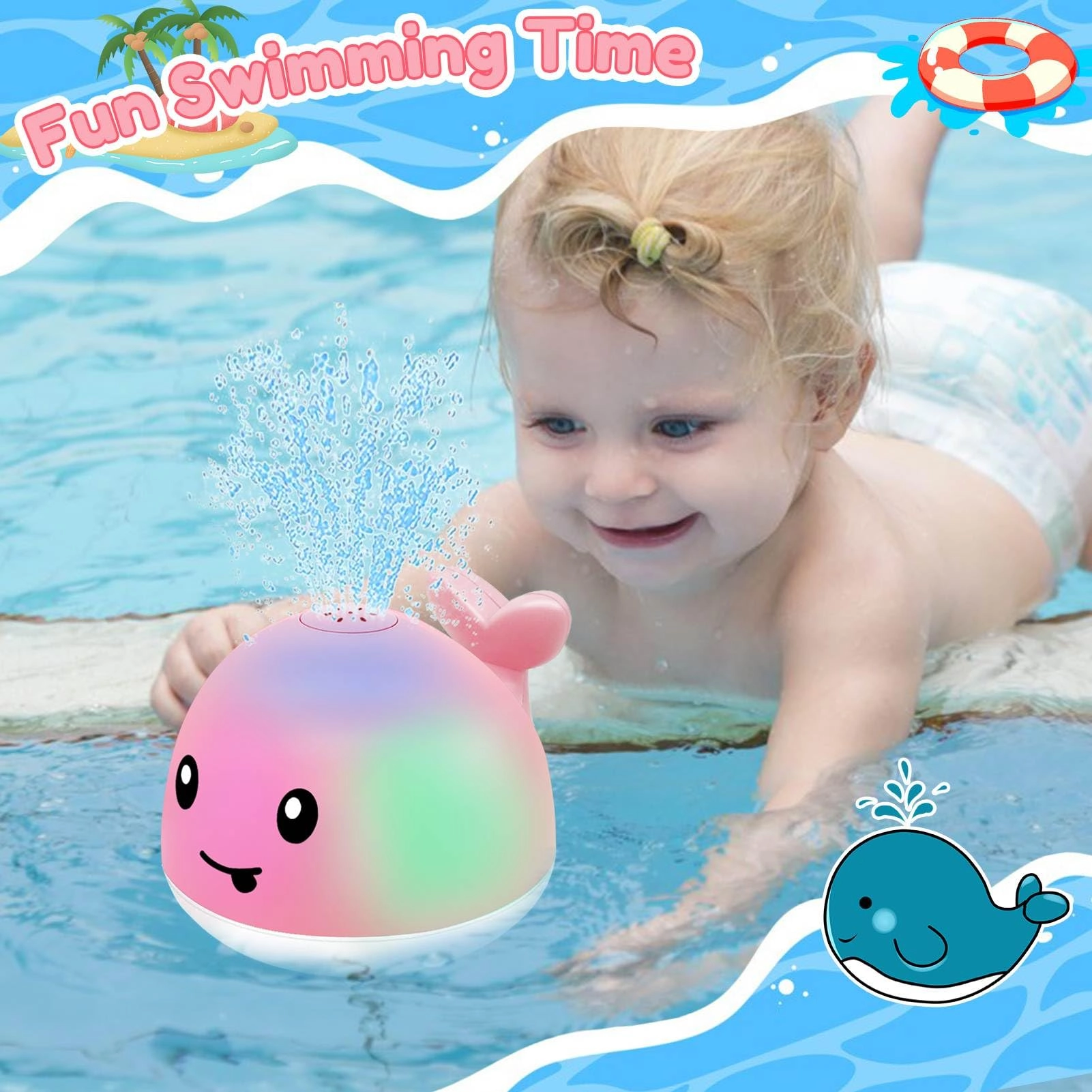 Whale Water Spray - 5 inches Rechargeable Automatic