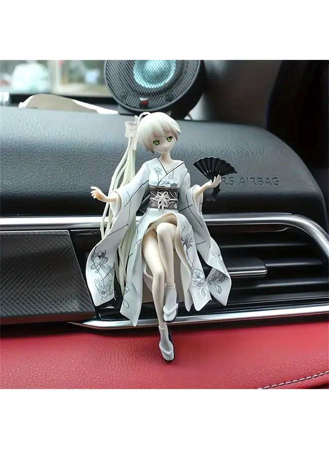3 In 1 Anime Action Figure - White Traditional Chinese Attire
