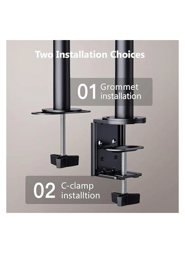 Dual Monitor Desk Mount - 2 32 inch 75x75mm 100x100mm