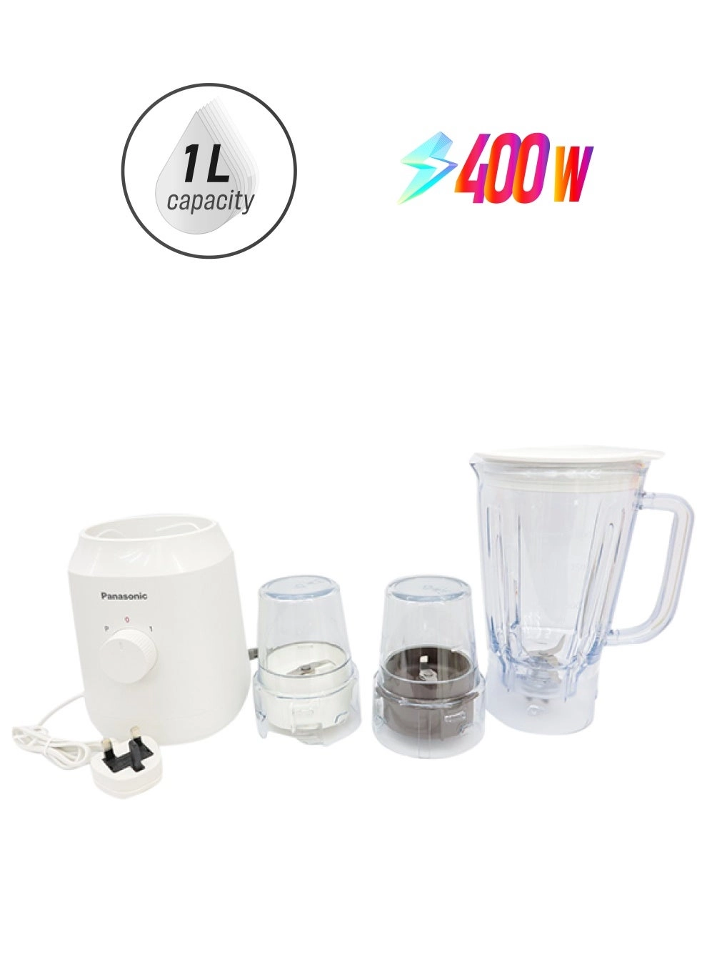 Panasonic Marketing Middle East & Africa MX-EX1021 - 4-Piece Blender Set White/Clear
