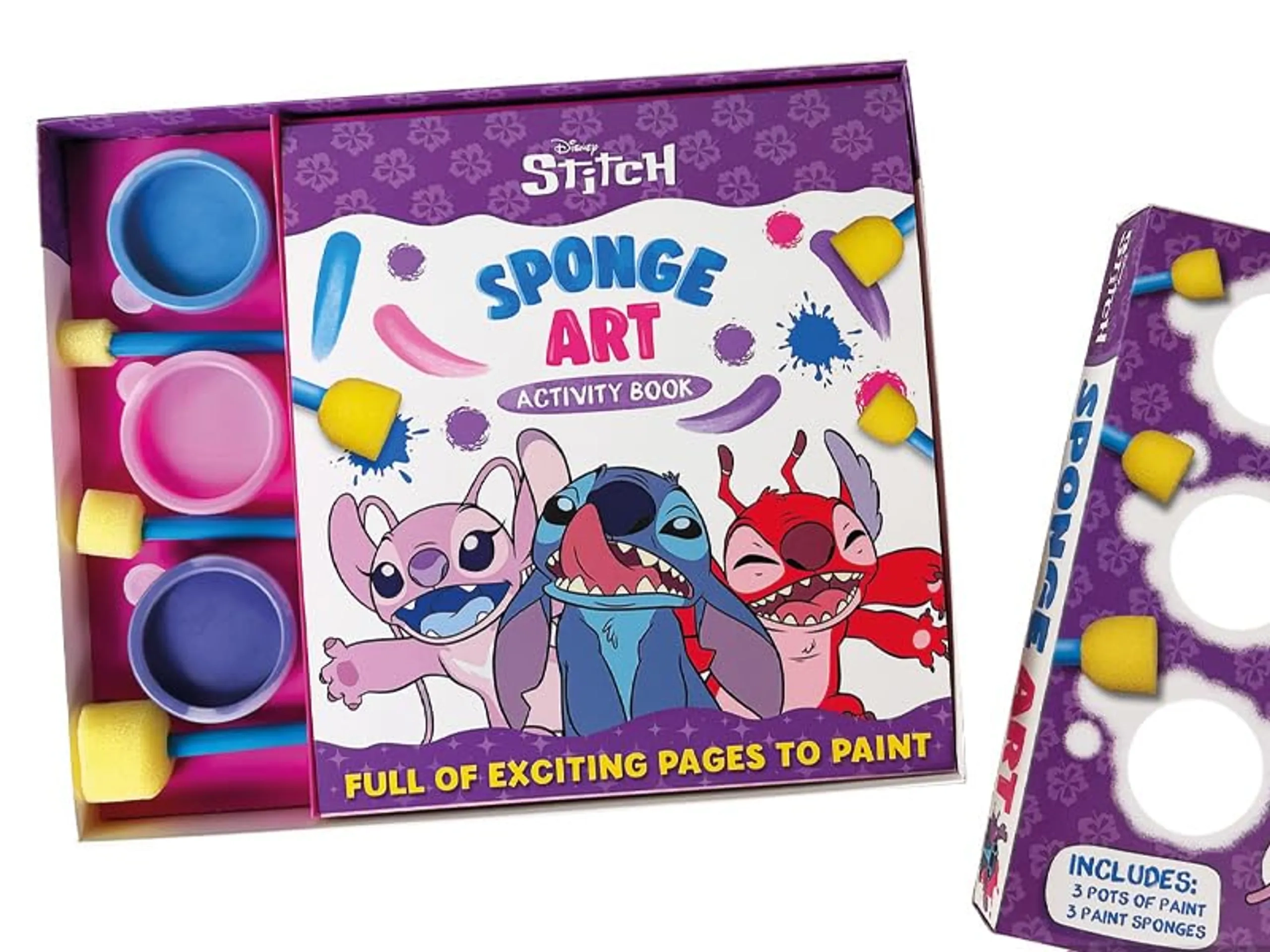 Sponge Art Book & Paint Set - Disney Stitch Sponge painting tools