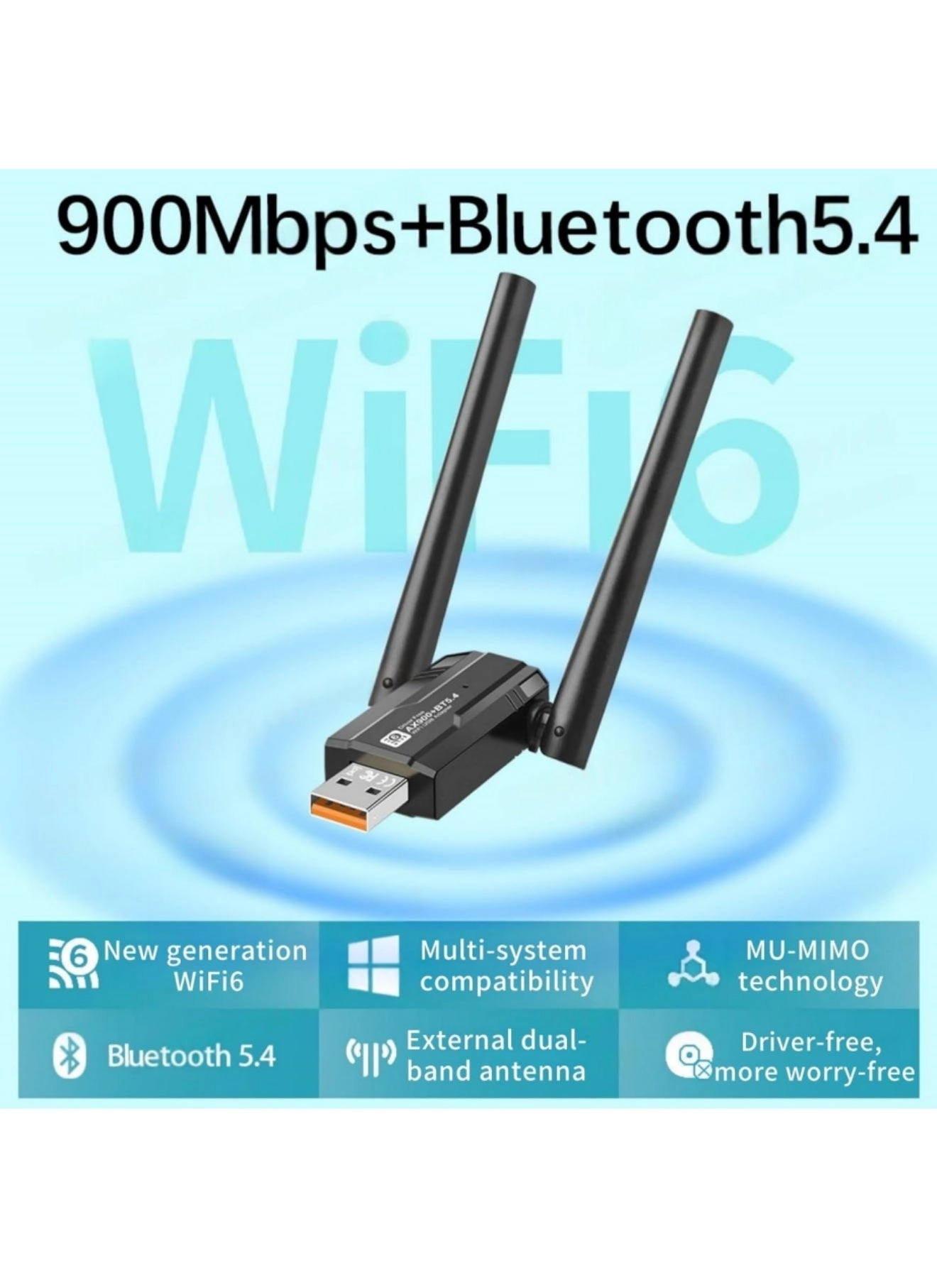 AX900 - 2.4GHz/5GHz USB Wireless