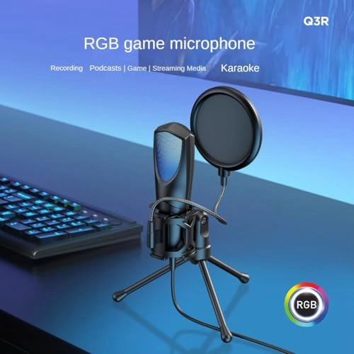 Desktop Condenser USB Microphone RGB