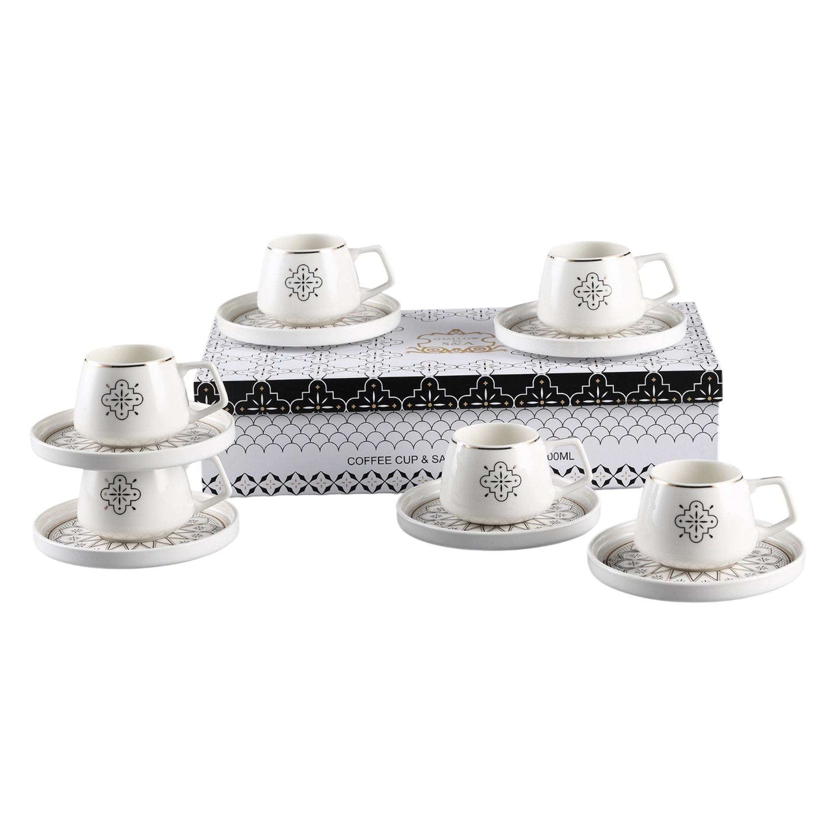 Samsung Huma Coffee Cup and Saucer Set - 12 pcs - 100 ml