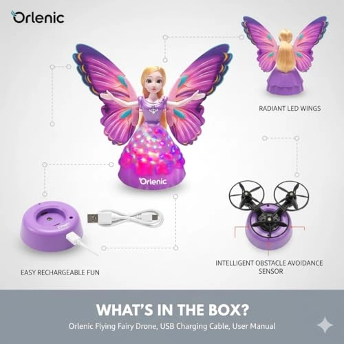 Angel Doll Music Box - Light-Up Rotating Colorful Butterfly Wings