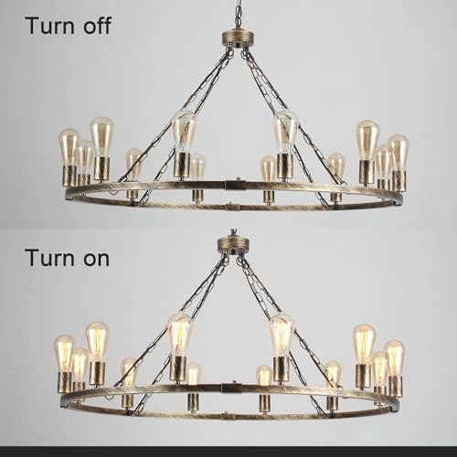 Vintage Wagon Wheel Chandeliers