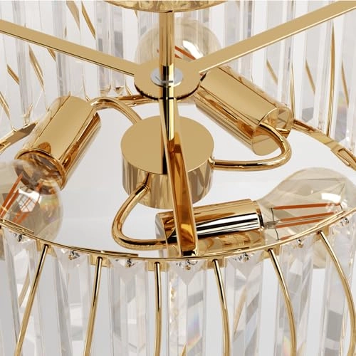 E27 Crystal Ceiling Lamp - 3 lights 36.5 cm