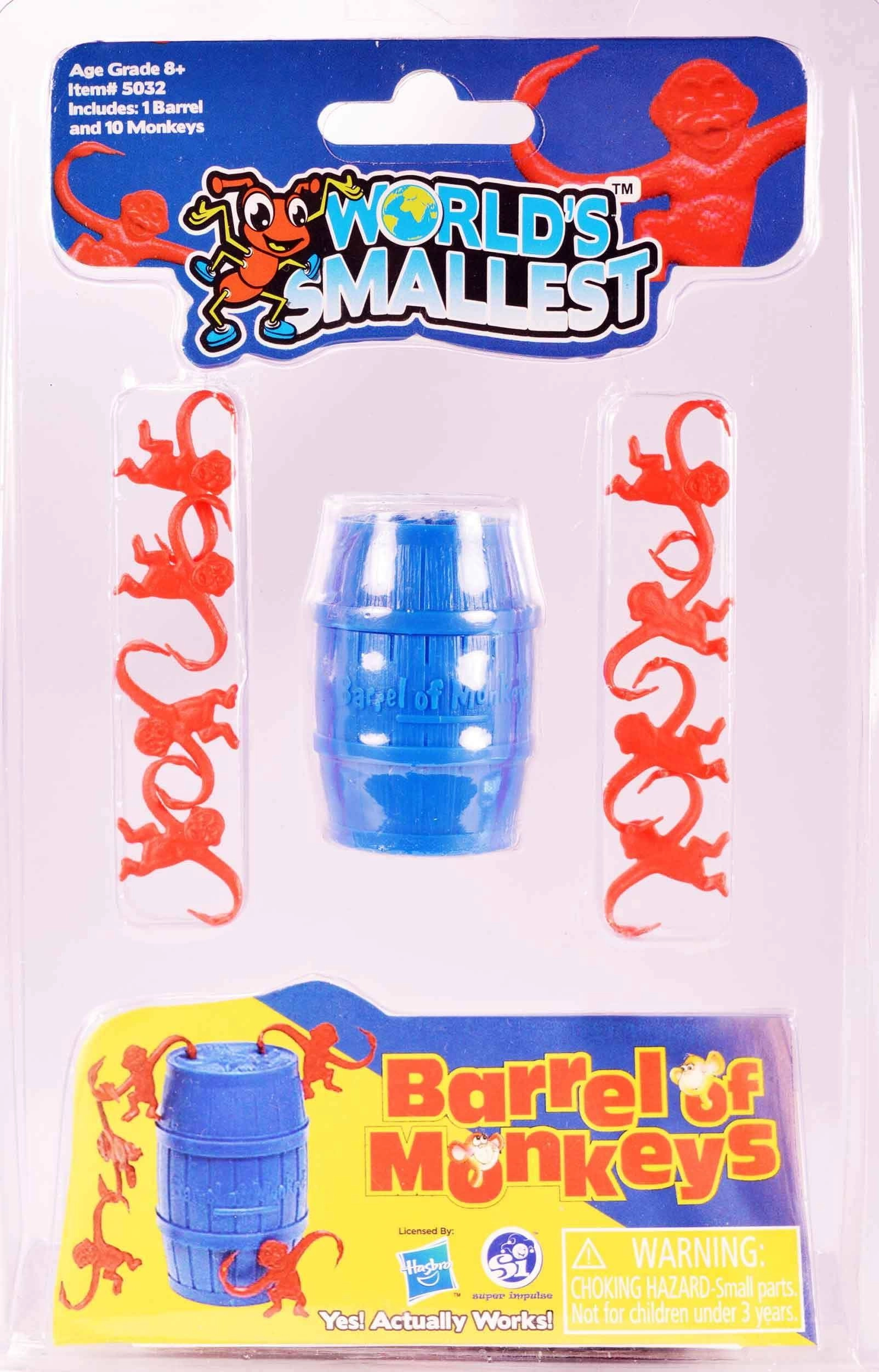 Super Impulse World's Smallest Barrel of Monkeys - 1 Barrel 10 Monkeys
