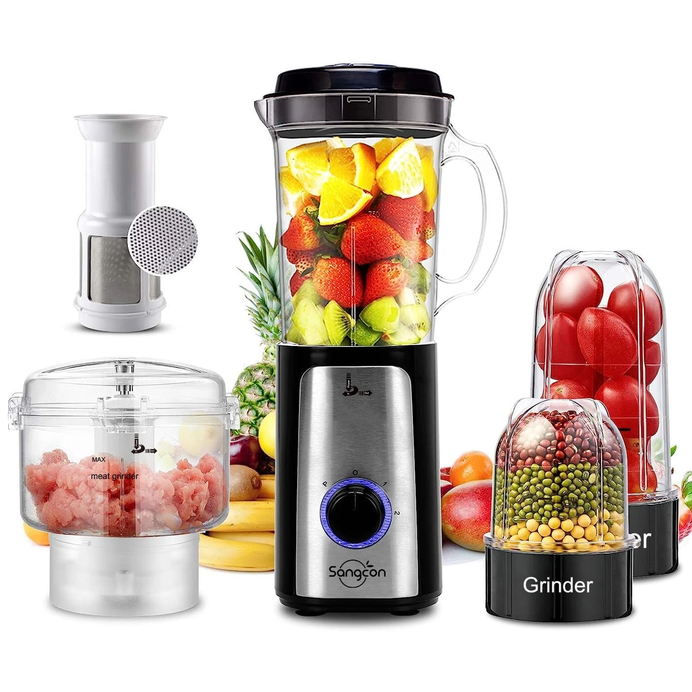 sangcon 5 in 1 Blender and Food Processor Combo - 350W