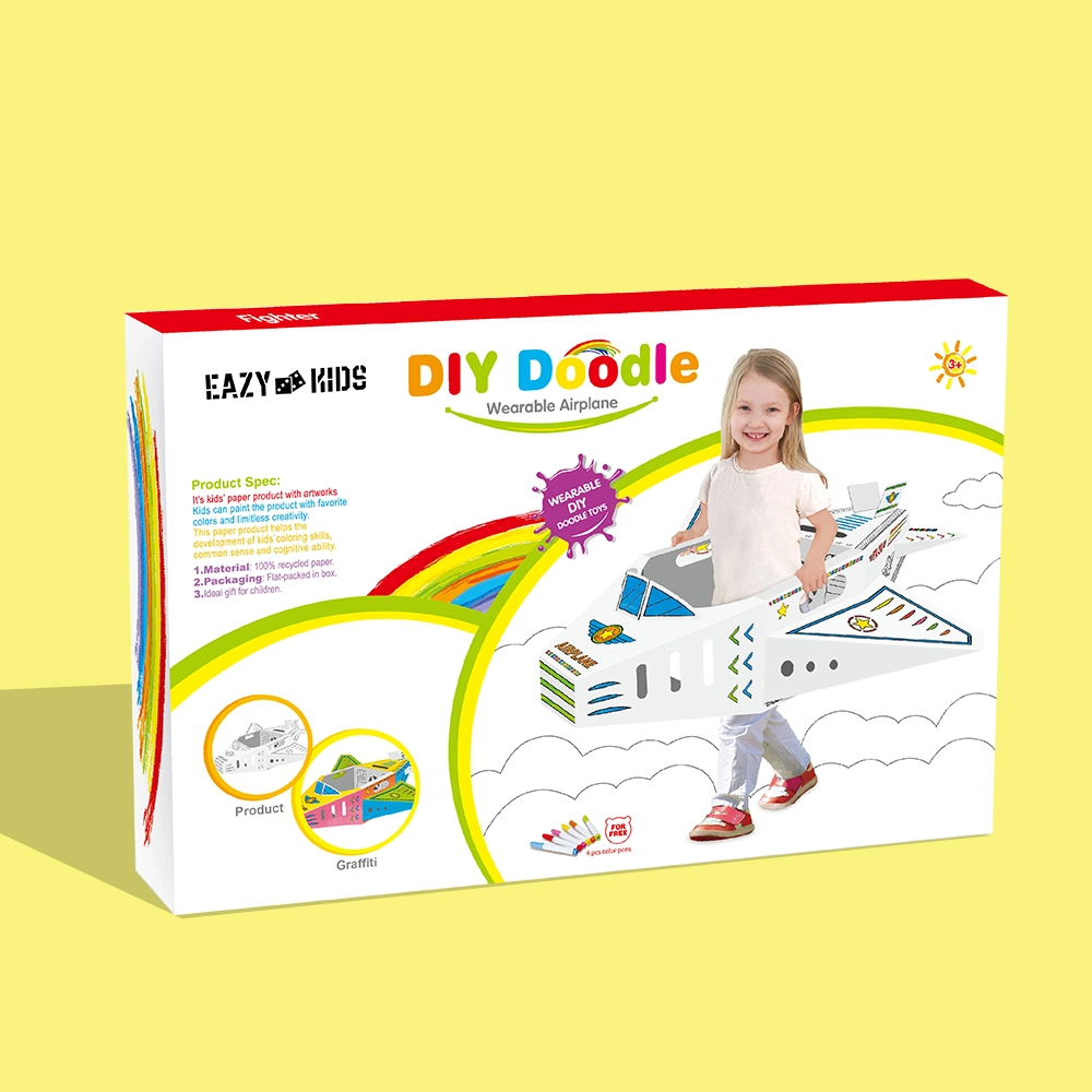 DIY Doodle Colouring Kit - Wearable Airplane - 3+ years