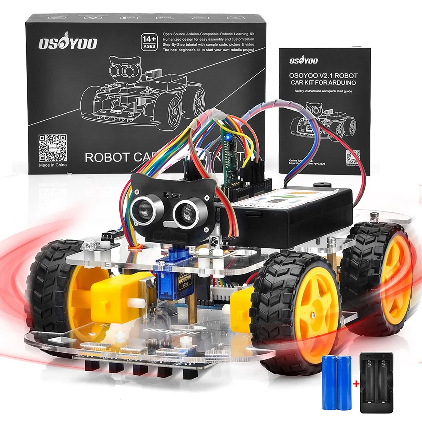 OSOYOO V2.1 Smart IOT Robot Car Kit for Arduino Circuit Sensor Programming Electronics Assembling Robotics