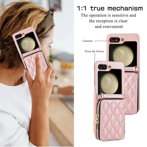 Miagon Folio Case for Samsung Galaxy Z Flip 5