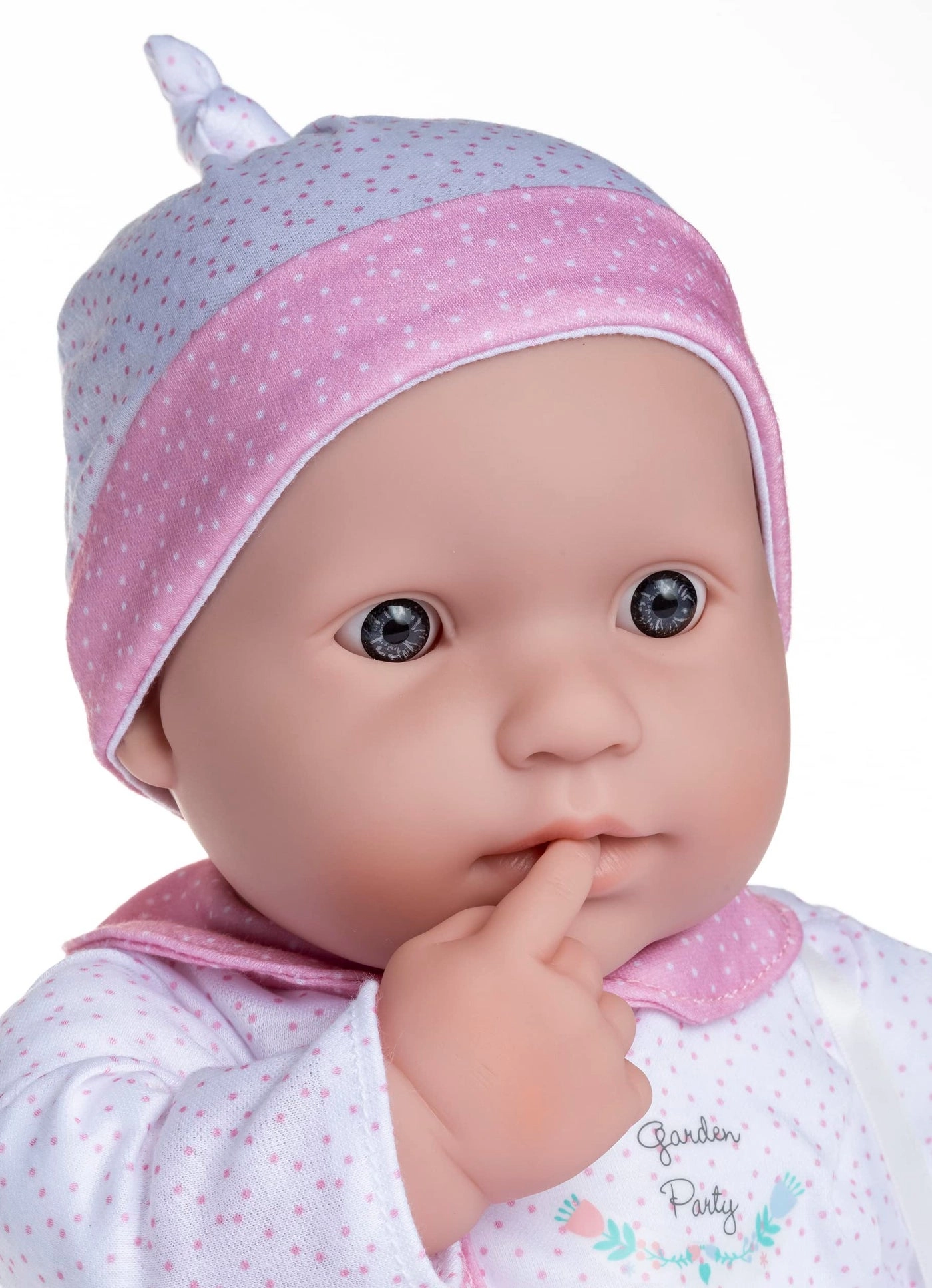La Baby Baby Doll - 20-inch Soft Body Caucasian Washable Removable Blue Outfit w/Hat and Pacifier Ages 2+
