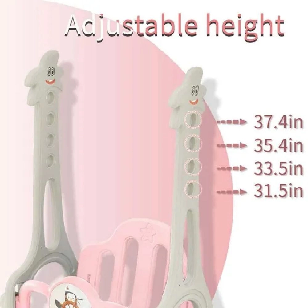 3 In 1 Swing With Slide - Pink 1-6 years