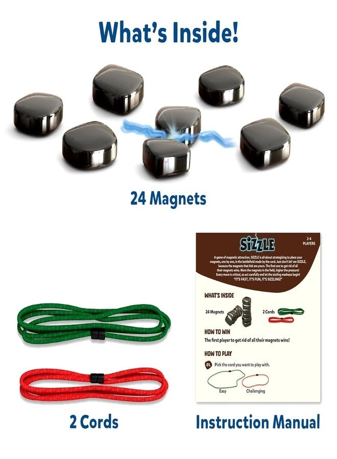Magnetic Sizzle Game Puzzle - 24 pcs