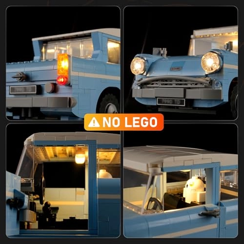 Led Light for Lego 76470 Enchanted Flying Ford Anglia - Easy Install Hidden Wiring Colorful
