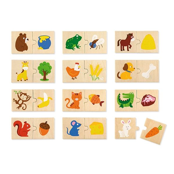Animal Feeding Mix & Match Puzzle - 2 years & above 12 pieces