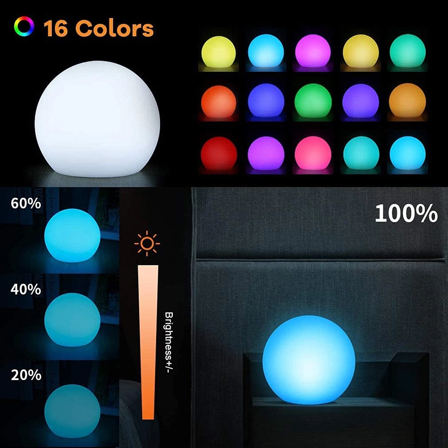 LED Ball Light - Night Light Multicolor