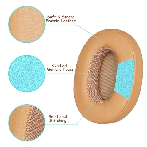 Replacement Ear Pads for Skullcandy Crusher Wireless/ANC/Evo/360, Hesh 3/ANC/Evo, Venue - Memory Foam Dust-proof Scrims