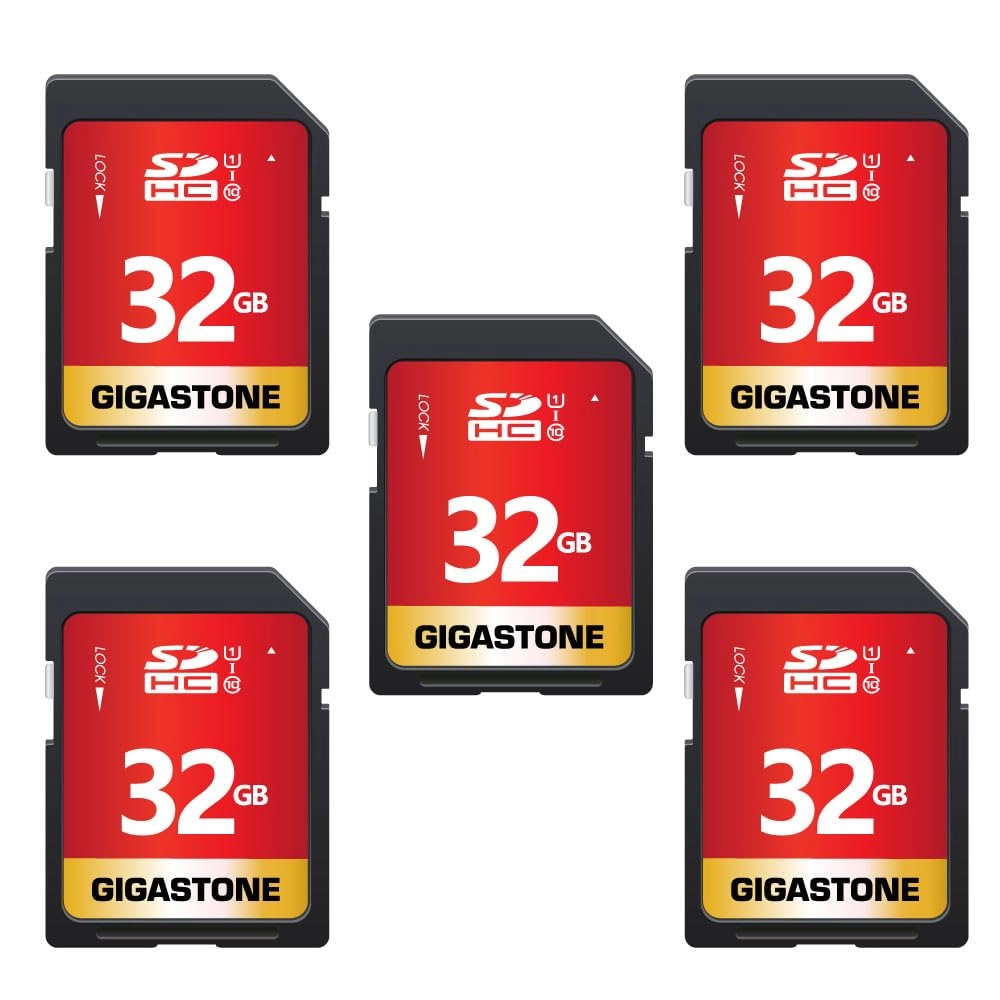 Gigastone SD Card - 32GB 5-Pack + Mini Case