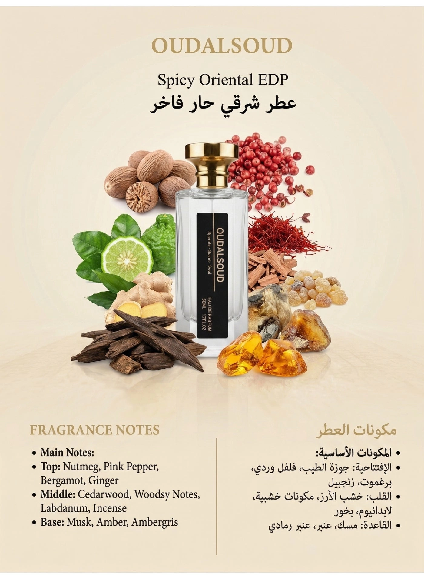 Amber Oud Musk Eau de Parfum 50ml