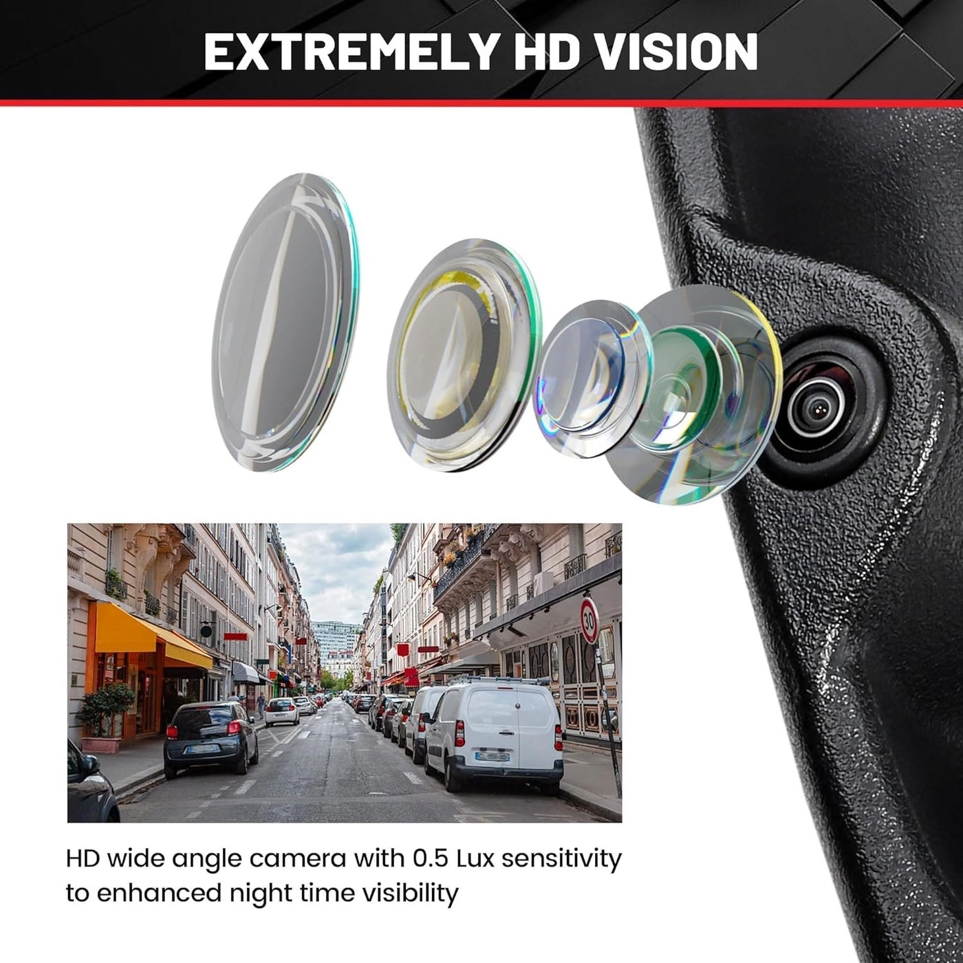 Tailgate Handle Backup Camera - Night vision 728 x 582