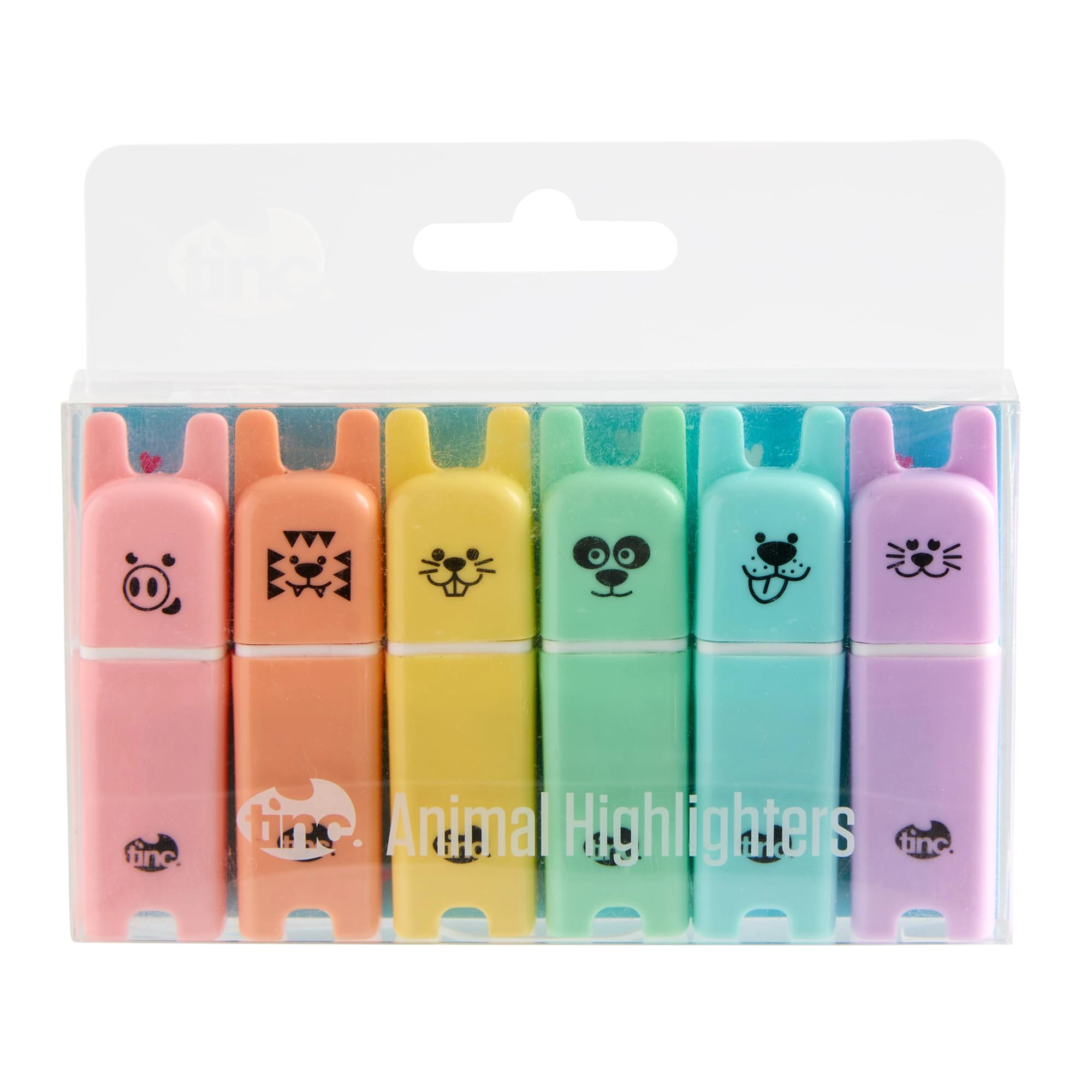 TINC Animal Character Highlighter Pens - Multicolour Chisel