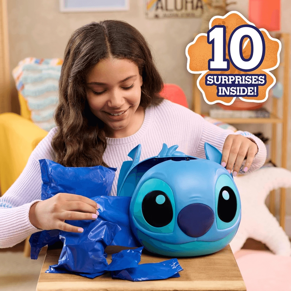 Lilo & Stitch Jumbo Mystery Capsule - 9-inch Stitch head container 8 Blind Bags Ages 3+ Bundle