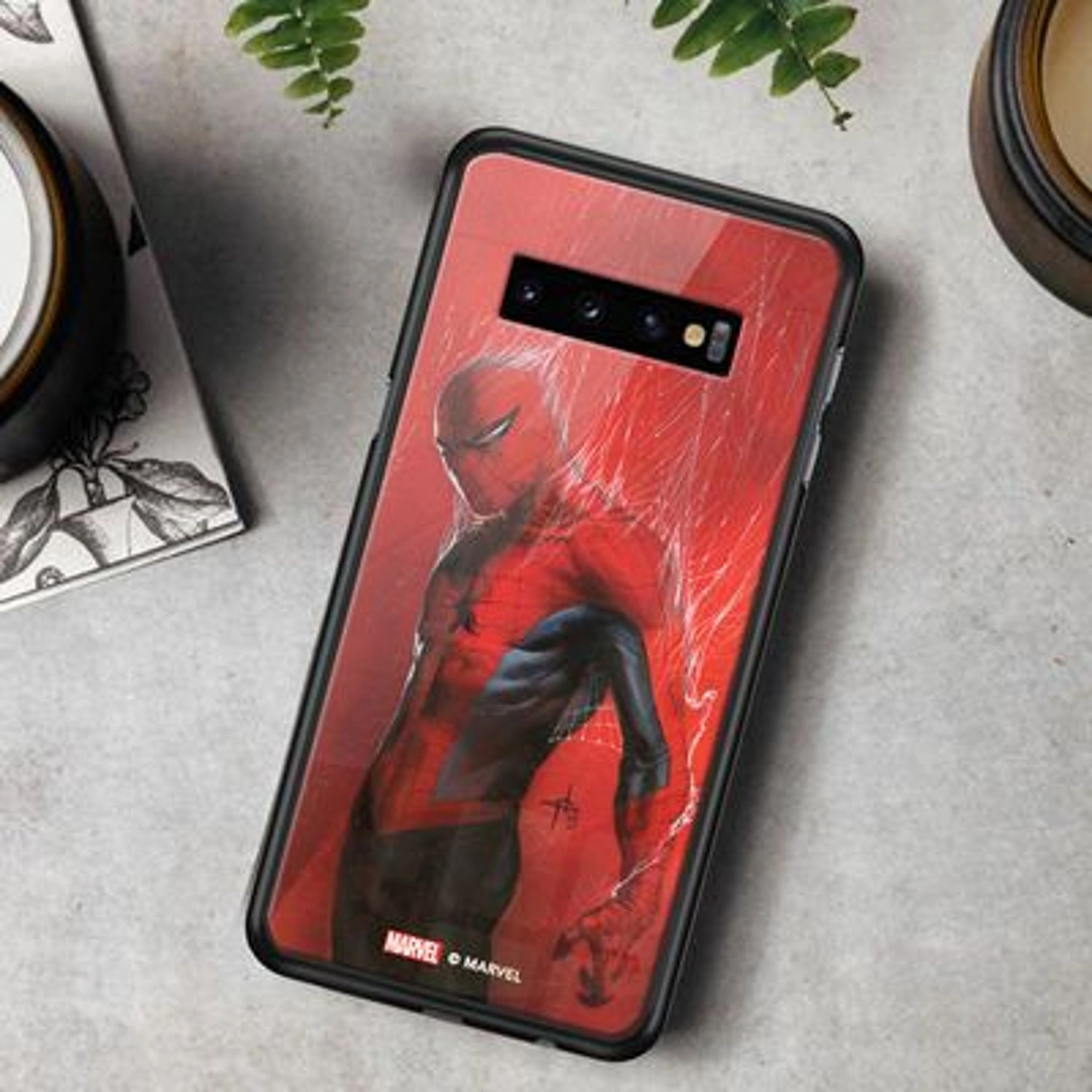 Wackylicious Webbed Spiderman Back Case for Galaxy S10 Plus