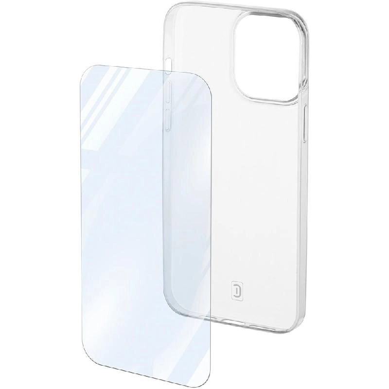 Cellularline Smartphone Case - iPhone 15 Clear + Tempered Glass for iPhone 15