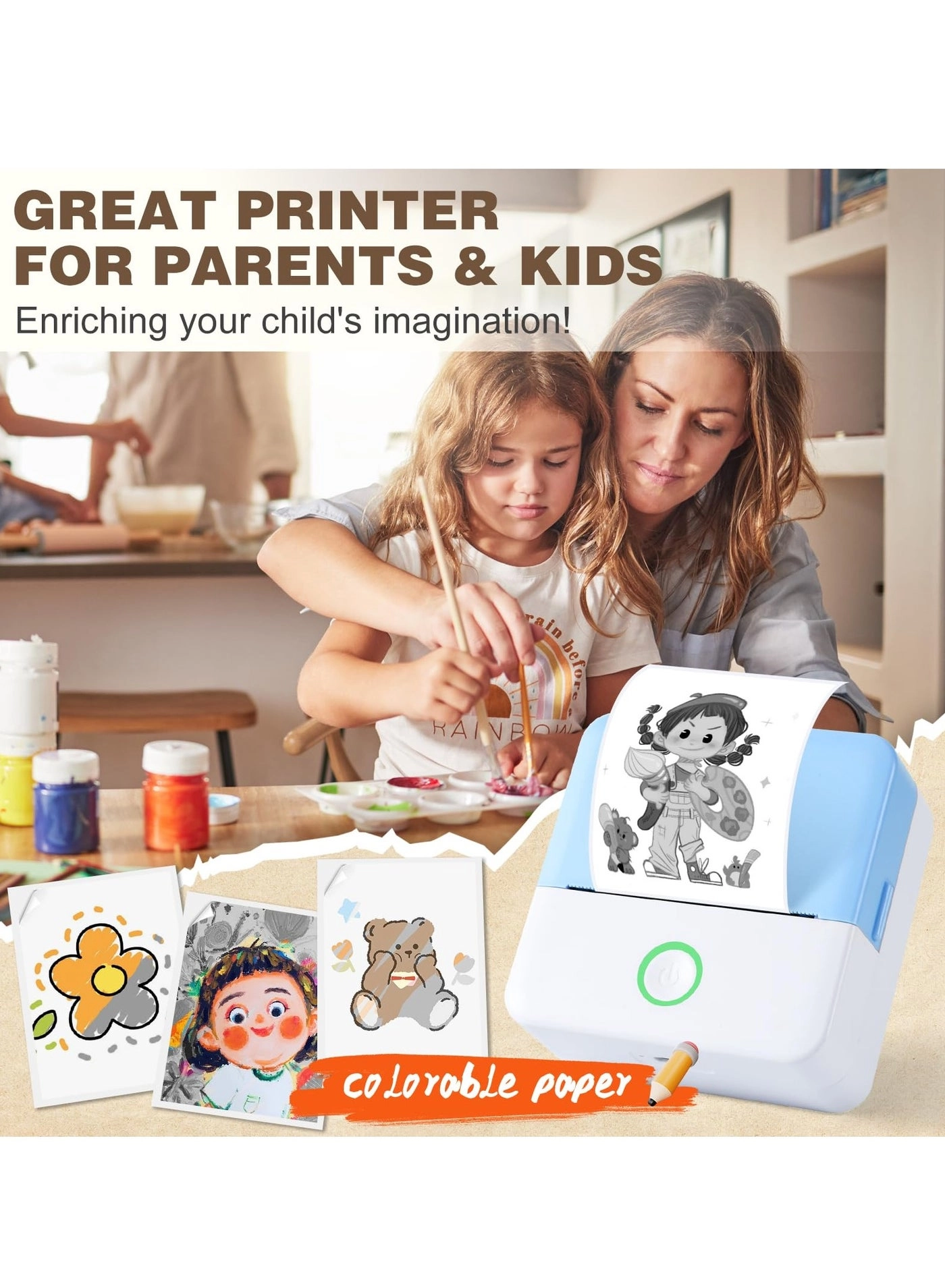 Thermal Mini Printer - Portable Inkless Bluetooth