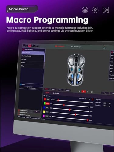 Tri-Mode Wireless Mouse - 2.4GHz USB / Dual Bluetooth / Wired