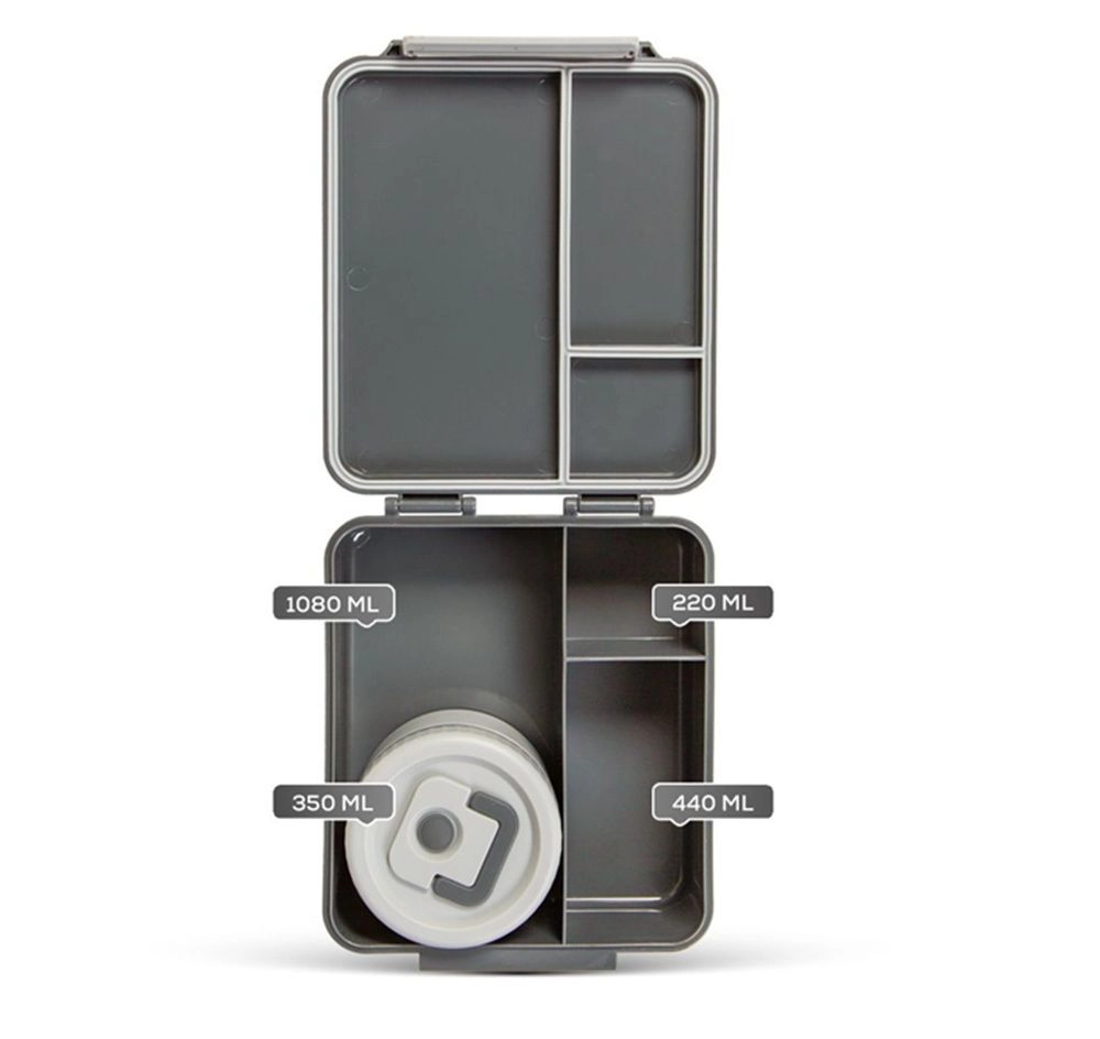 Bento Lunch Box With Steel Food Jar - Think Big Blush 1.74L