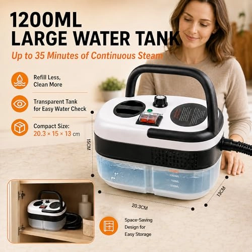 Handheld Steam Cleaner - 3 bar 1200 ml