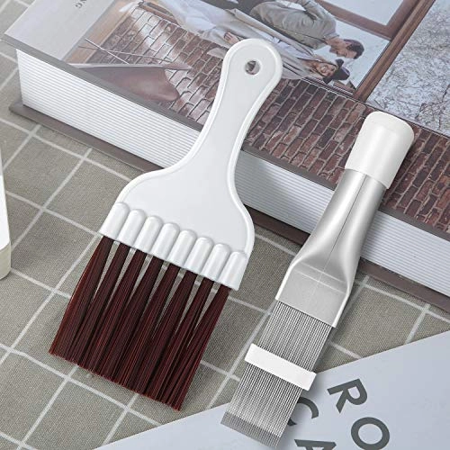 Air Conditioner Fin Comb & Cleaner - 2 Pack Stainless Steel & Plastic Brown