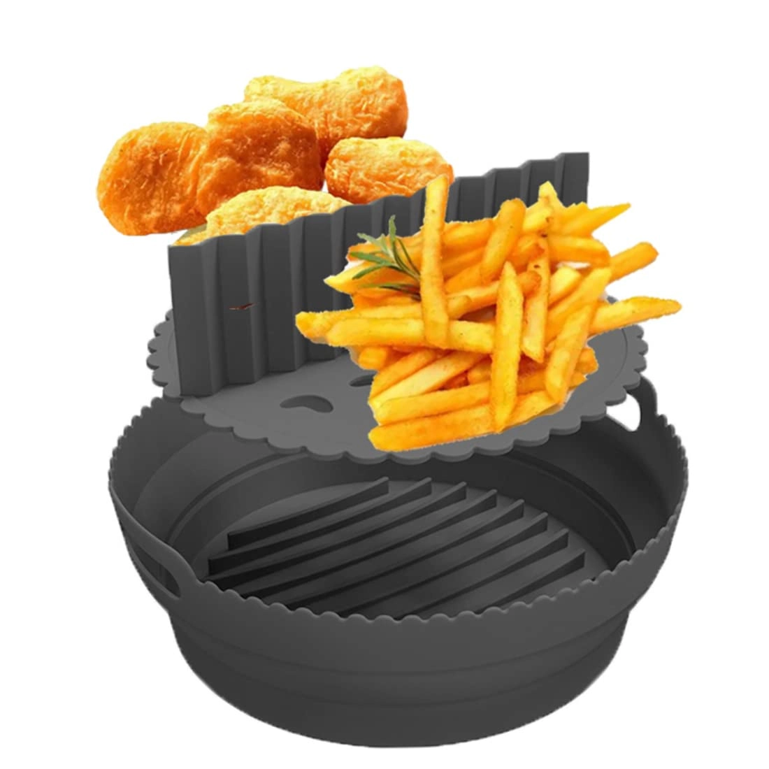 ZFBJD Foldable Silicone Air Fryer Liners - Silicone 2Pcs