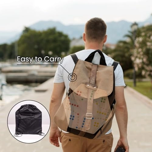 Fast Track Marble Board Game - 2-in-1 Portable Multicolor