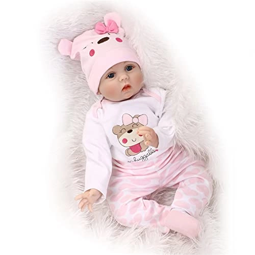 Reborn Baby Doll - 55cm/22in Soft Silicone Dressed
