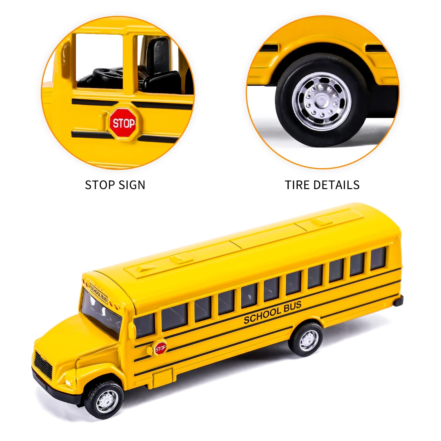 Pull Back School Bus - 2 Pack