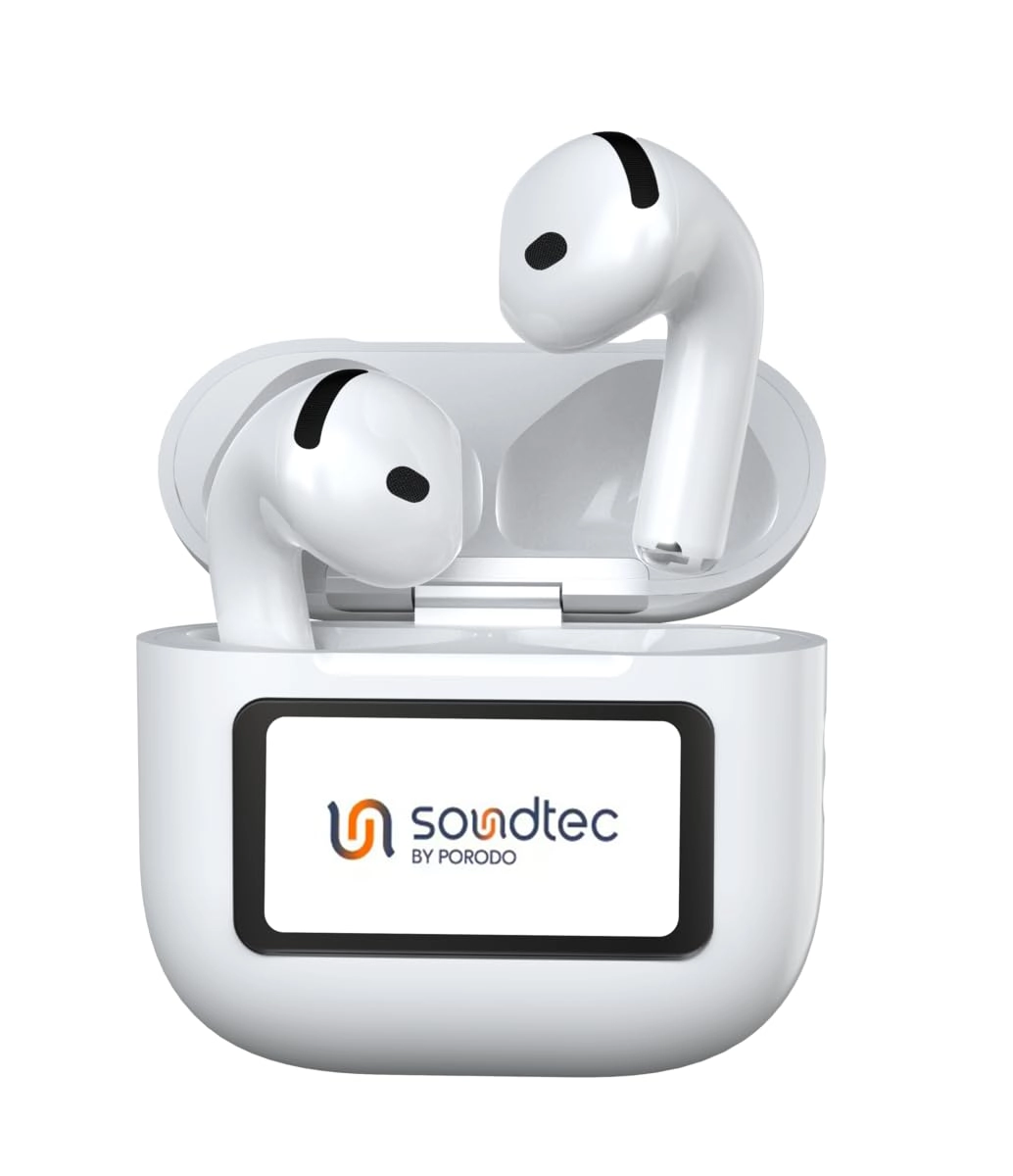 Porodo Soundtec TWS ANC+ENC Earphone With Touch Screen