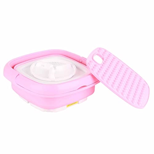 Folding Washing Machine,efficient Portable Mini Washer Small Foldable Bucket Lightweight for Baby Clothes Underwear and Small Items Perfect for Apartment Laundry Camping Rv and Travel(blue)