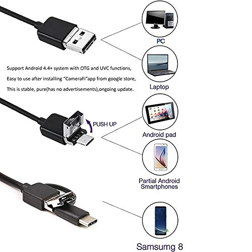 Multifunctional Mini USB Car Endoscope Camera - 1m 7mm