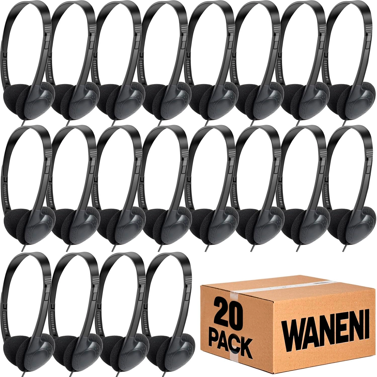 Waneni JS857 Wired Headphone 30 Pack