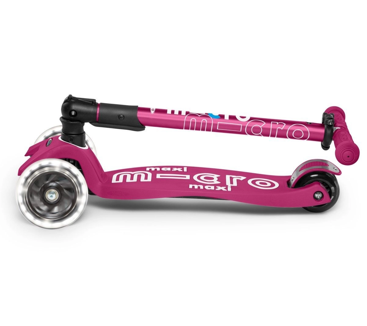 Maxi Deluxe 3-Wheel Kick Scooter – 120/80 mm LED Foldable