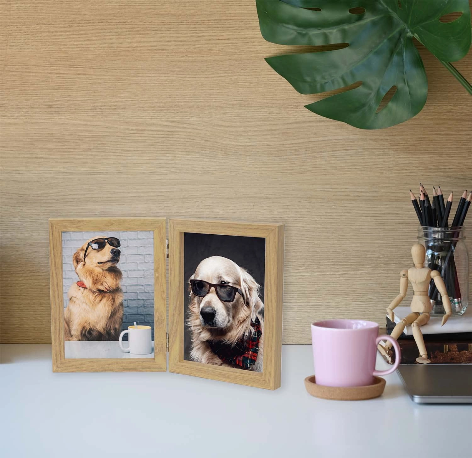 Hinged Double Photo Frame - 4x6'' 2