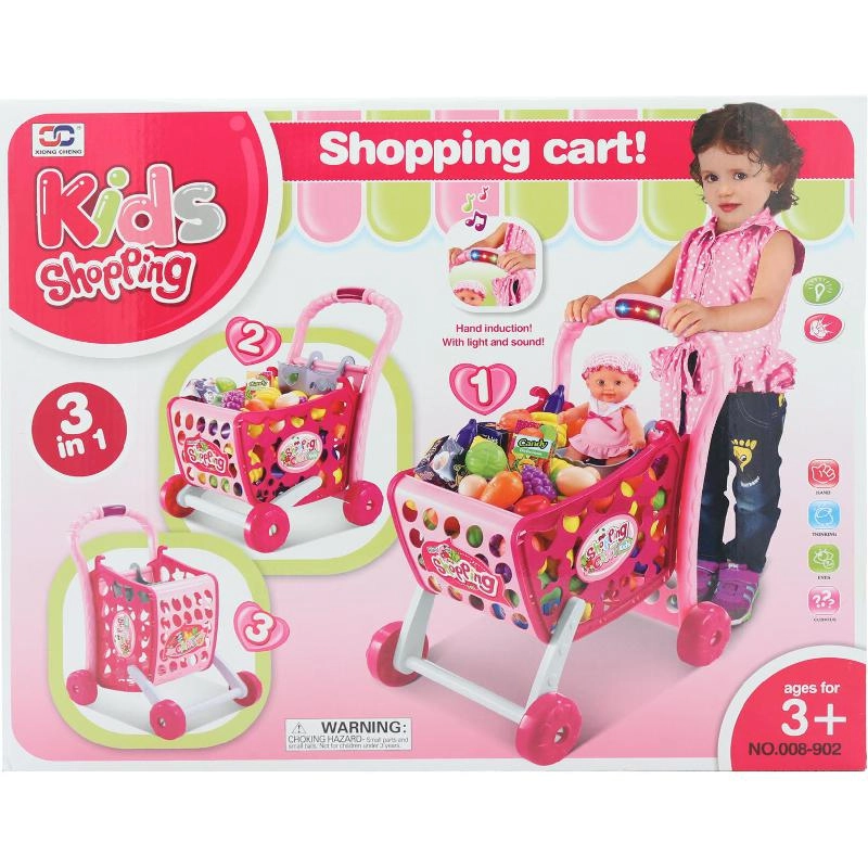 Kids Shopping 3-in-1 Cart - With Lights & Sound (008902)