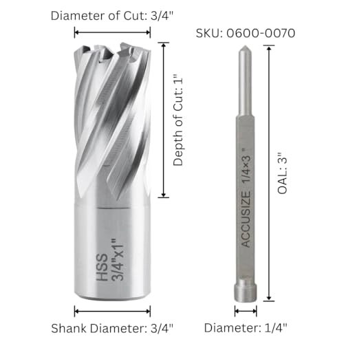 Annular Cutter - 3/4'' steel