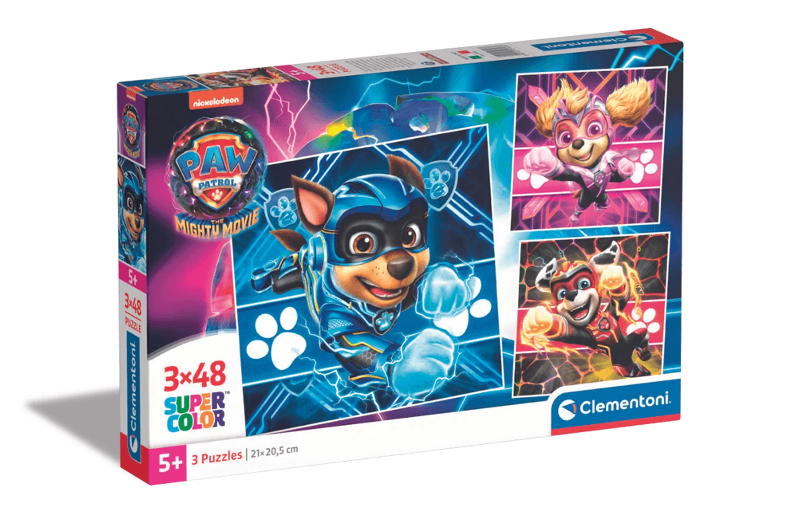 Clementoni Paw Patrol The Mighty Movie 3-in-1 Puzzle (527-25303) - 144 pcs